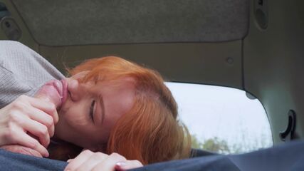 Hot Redhead Taxi POV